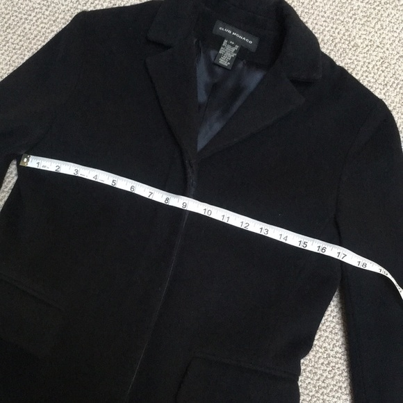 Club Monaco classic black wool coat - Picture 7 of 8